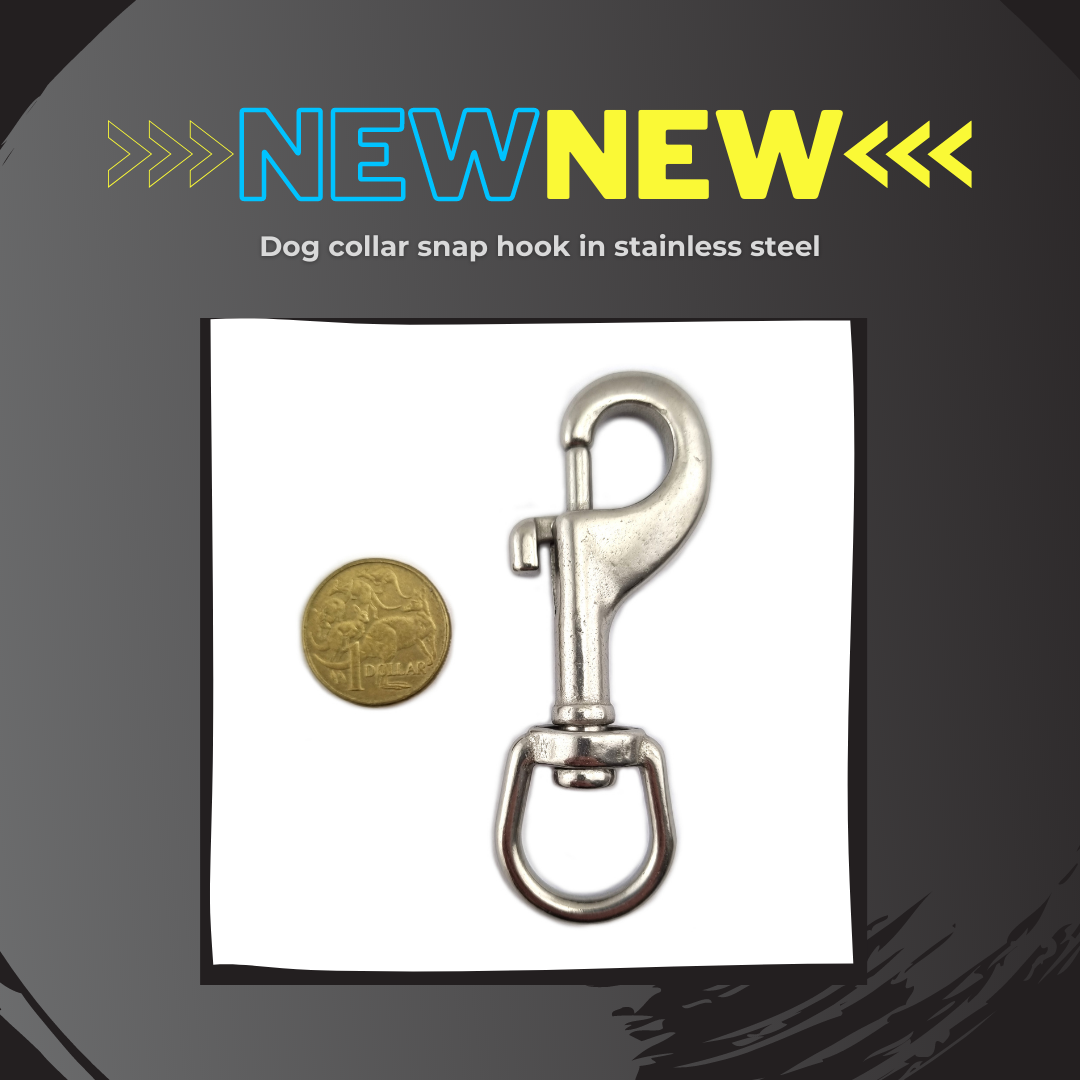 Dog Collar Snap Hook (or Key Chain Snap Hook) in Stainless Steel