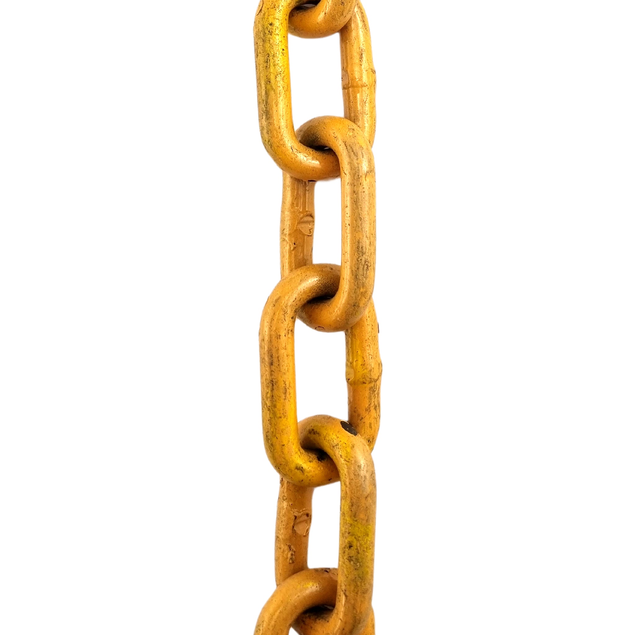 Seconds & Discounted Stock. 8mm Welded Steel Chain Yellow Powder Coated. By the metre. Australia wide delivery.