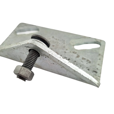 Low Clearance Wall Bracket Assembly in a galvanised finish, Australian made. Product code: UFFLCWB. Brand: Downee. Australia wide shipping. Shop: chain.com.au