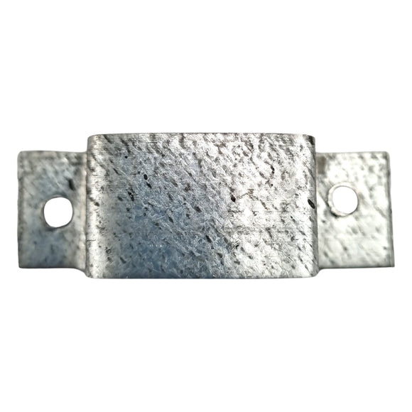 Downee rail saddle in galvabond steel. Australian made. Product codes: RS3825, RS4040. Australian Made. Brand: Downee. Shop Tubular Fencing and Steel Brackets online chain.com.au. Australia wide shipping.