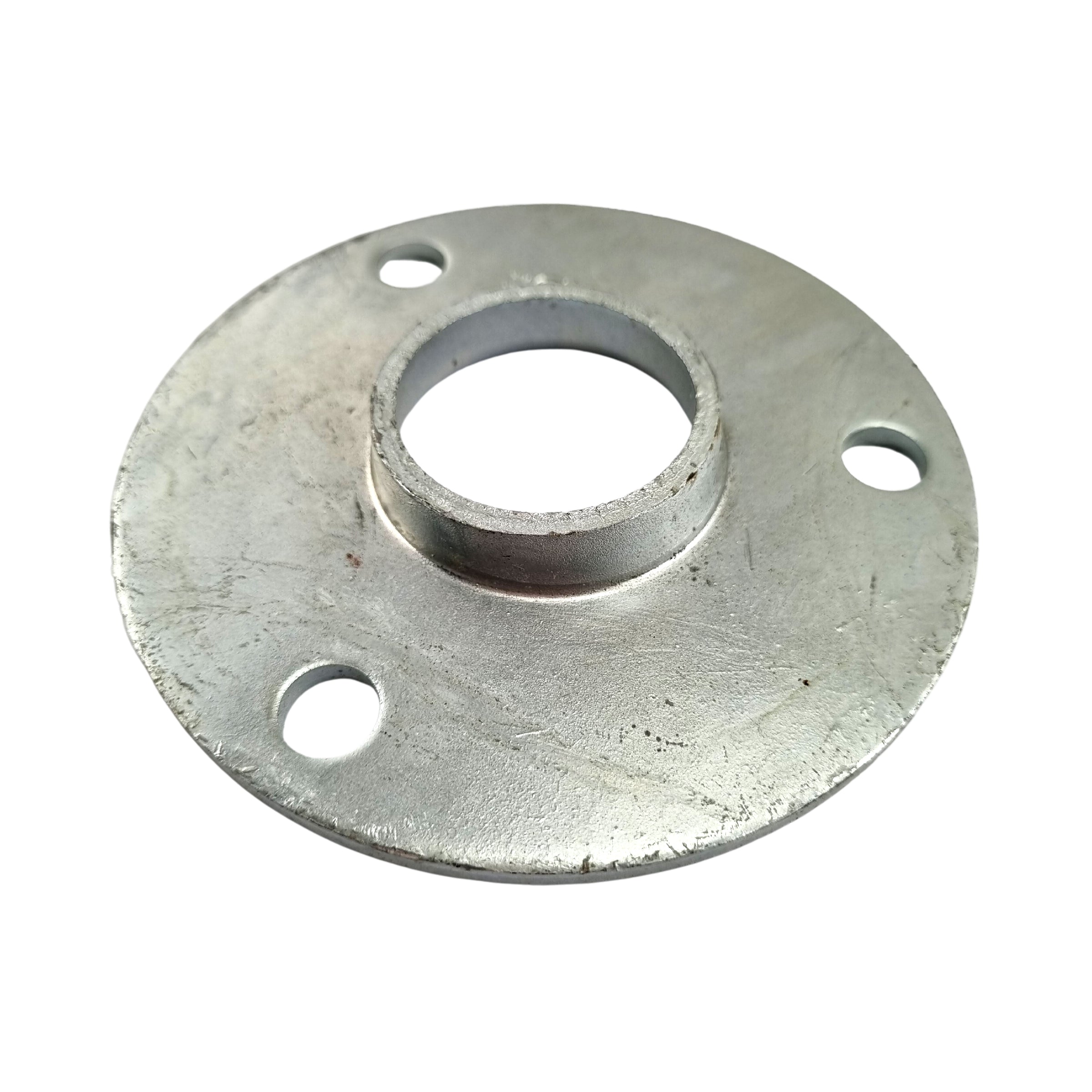 Round Flange - Galvanised. Australian made. Shop fence & gate fittings online chain.com.au. Australia wide shipping.