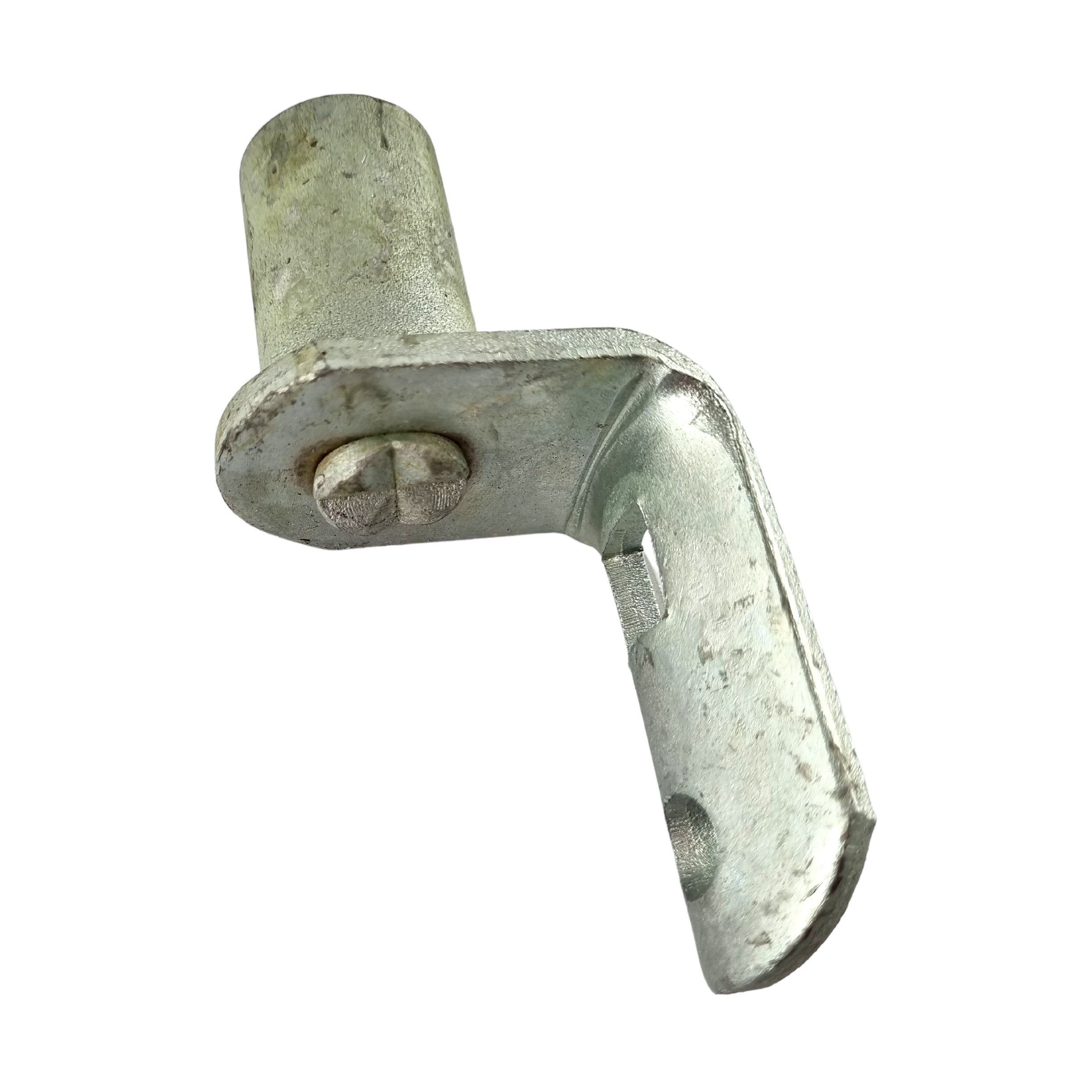 Short Plate Gudgeon - Heavy Duty - Round Flat Post Fitting - Galvanised. Australian made. Shop fence and gate fittings online. Chain.com.au. Australia wide shipping.