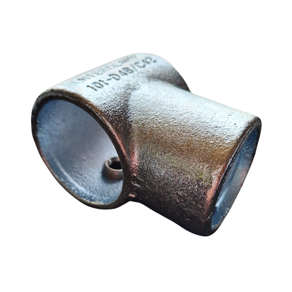 Short T for Galvanised Pipe by Interclamp Code 101. Shop rail and pipe fittings online chain.com.au