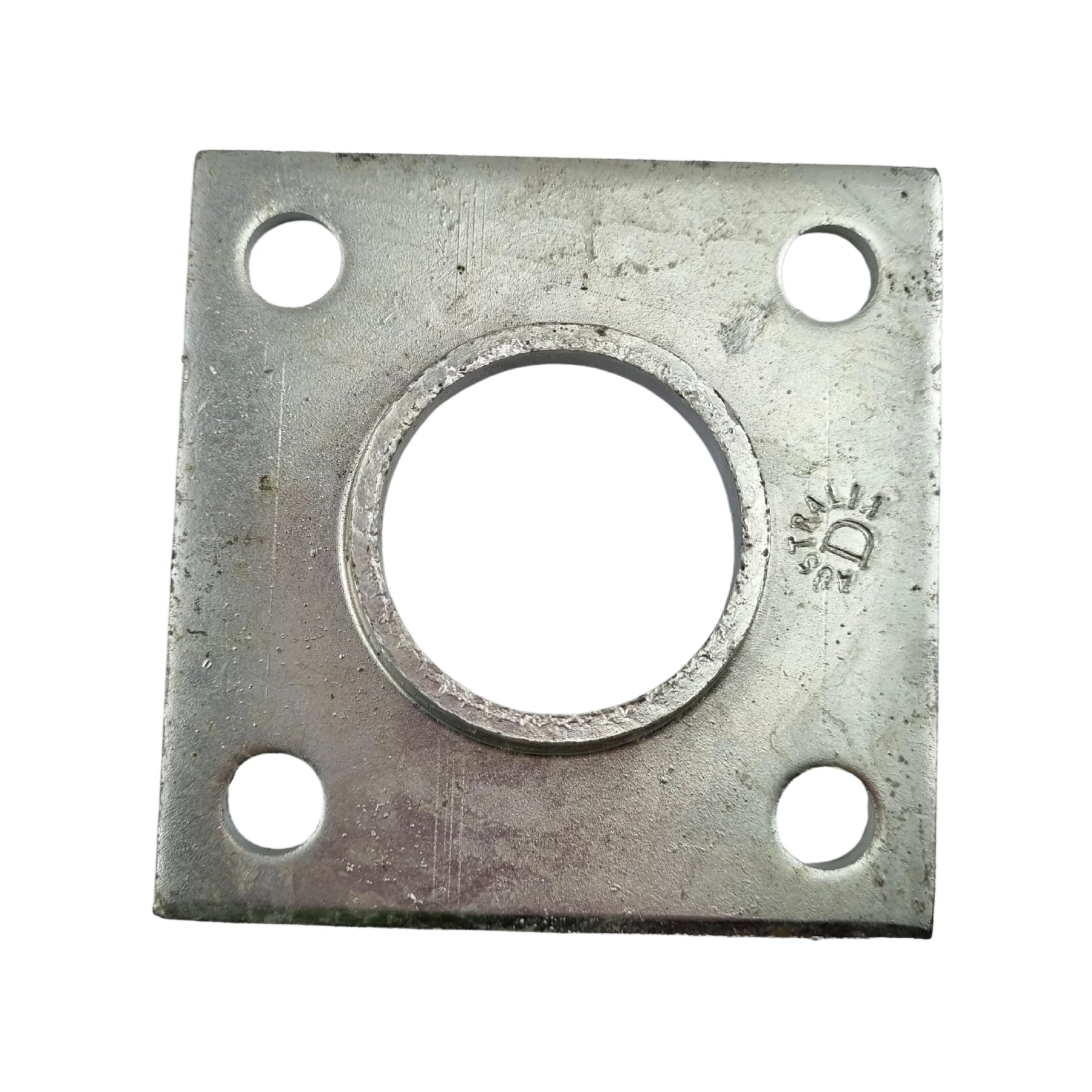  Square Flange Heavy Duty Galvanised. Australian made. Shop fence & gate fittings online chain.com.au. Australia wide shipping.
