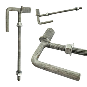 Timber Post - Bolt Thru - Type B - Galvanised. Australian Made. Brand: Downee. Fence & Gate Fittings. Shop online chain.com.au. Australia wide shipping.