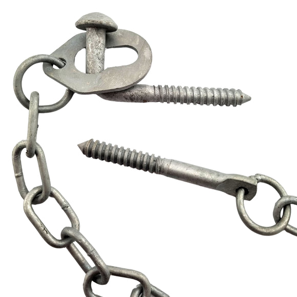 Timber Post Gate Catch, Galvanised. Product codes: CAC1, CAC2. Australian Made. Brand: Downee. Rural Hardware, Fence and Gate Fittings. Shop online chain.com.au. Australia wide shipping.