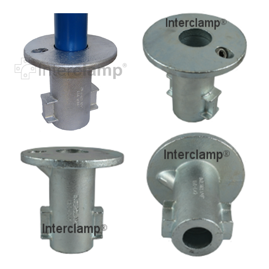 Ground Socket for Galvanised Pipe by Interclamp, Code 134. Shop Interclamp rail & pipe fittings online chain.com.au.