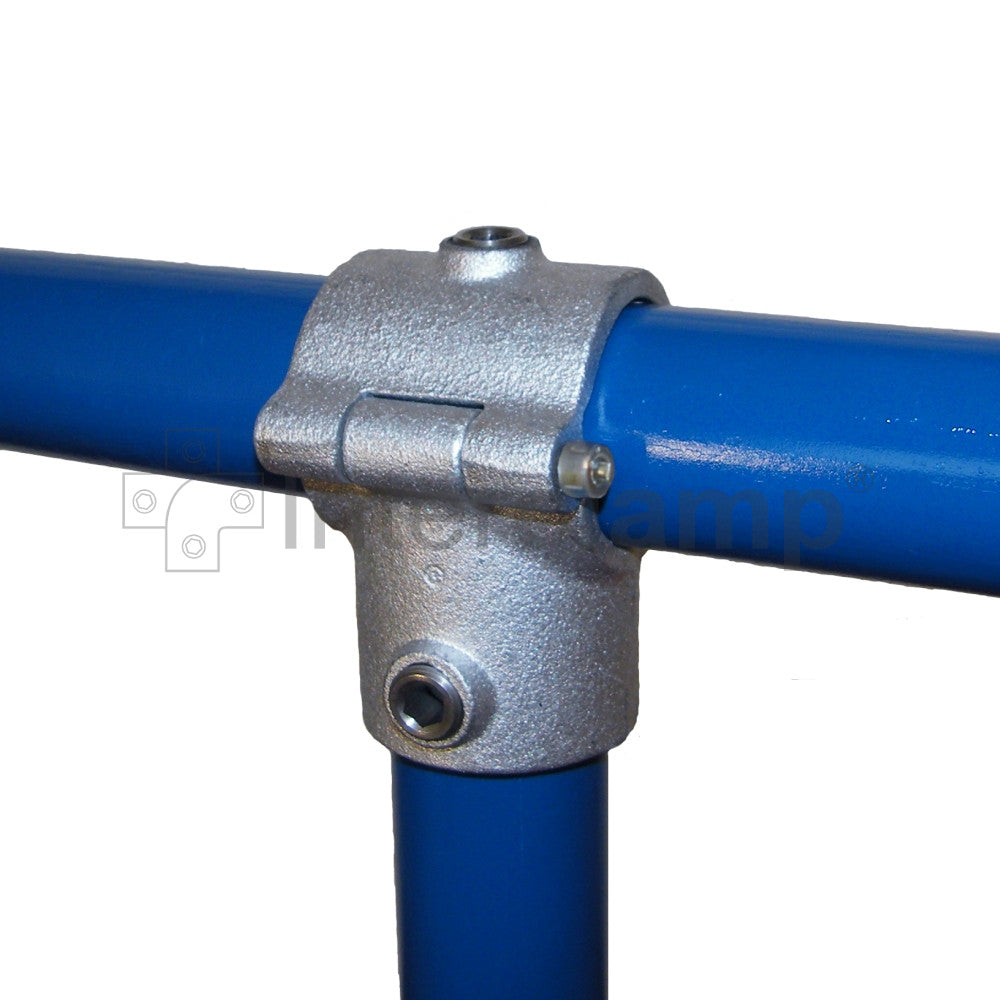 Split T Clamp for Galvanised Pipe by Interclamp, Code 136. Shop rail & pipe fittings online chain.com.au. Australia wide shipping.