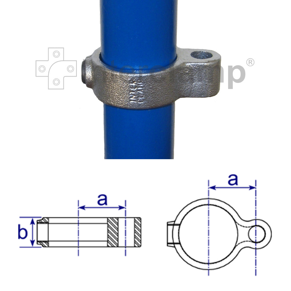Gate Hinge Eye for Galvanised Pipe (Interclamp Code 138). Shop online chain.com.au. Australia wide shipping.