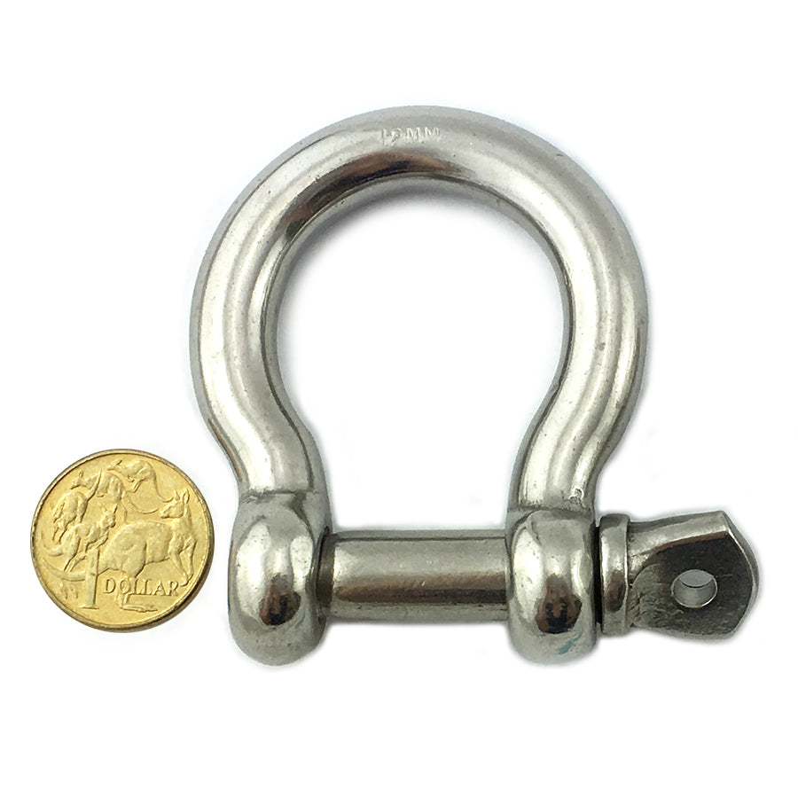 Bow Shackle Stainless Steel size 12mm. Australia wide delivery. Shop online chain.com.au