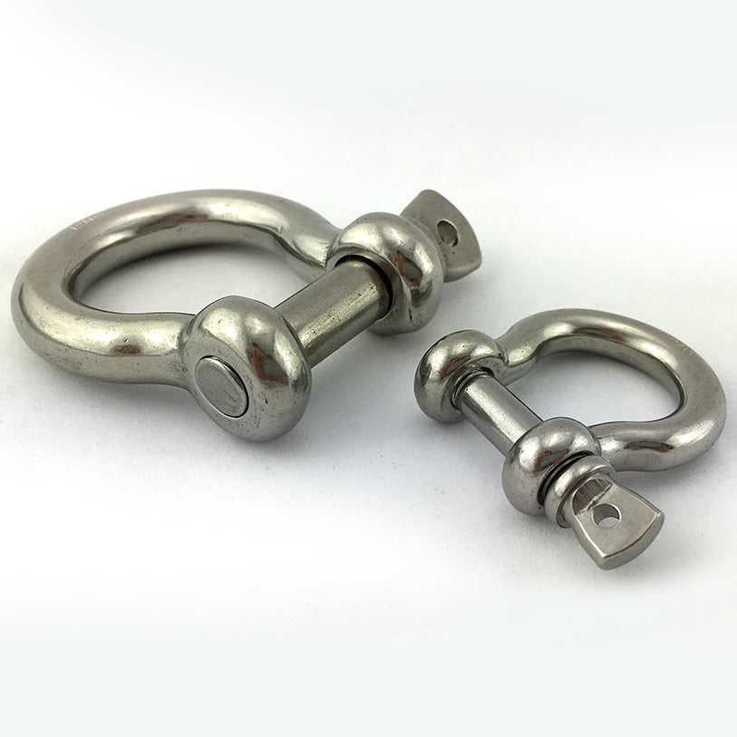 Bow Shackled Stainless Steel sizes 6mm, 8mm, 12mm. Australia wide delivery.