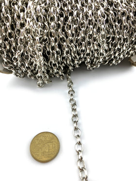 Box Chain - Chrome - 2mm - By The Metre - 0