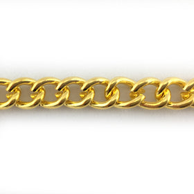 Gold plated curb chain C80. Jewellery chain Australia wide delivery.