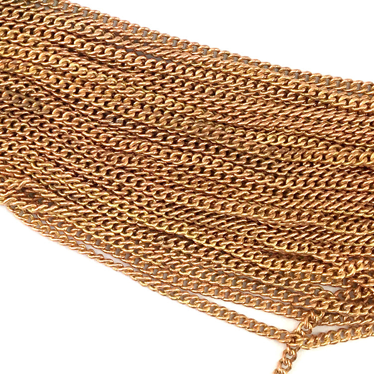 Jewellery Curb Chain in copper, size C100 - 1.0mm. Quantity 25 metres.