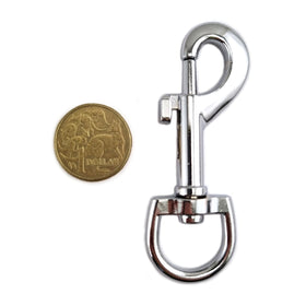 Dog Collar Snap Hook - Chrome Plated Over Steel. Australia wide shipping