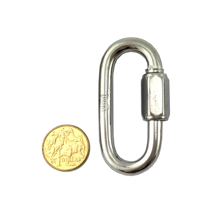 Quick Link in Stainless Steel Type 316 size 8mm. Melbourne Australia.