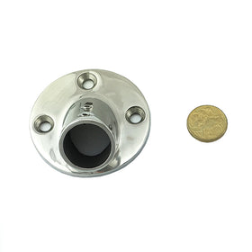 Rail Fittings - Rail Base Round - 45 degree. Melbourne, Australia.