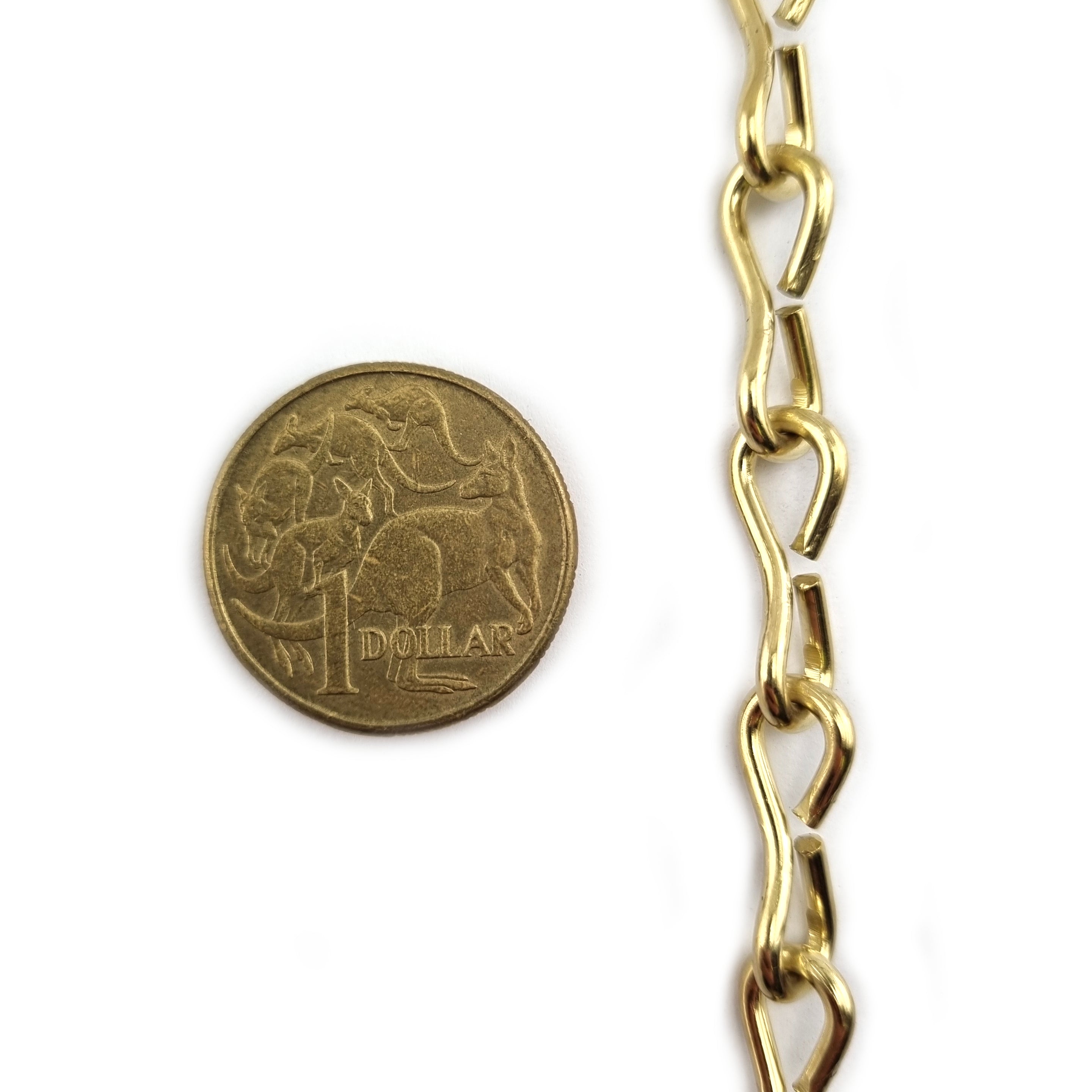 Single Jack Chain Brass Plated size 2mm