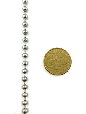 Chrome Ball Chain 4.5mm. From 1 metre. Australia