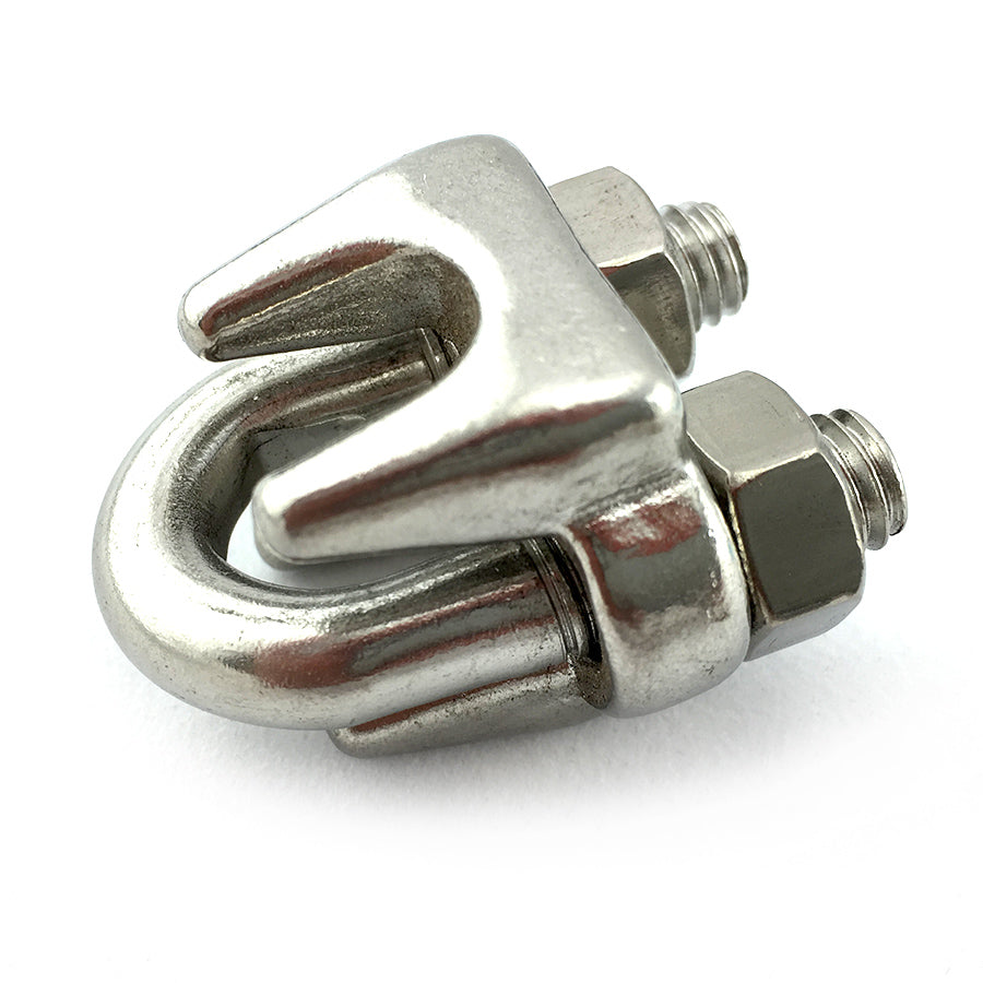 Stainless steel type 316 cable clamp, Australia wide. Chain.com.au