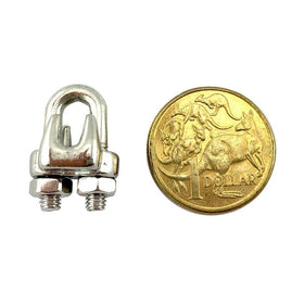 Stainless steel cable clamp, size 3mm. Australia wide delivery.