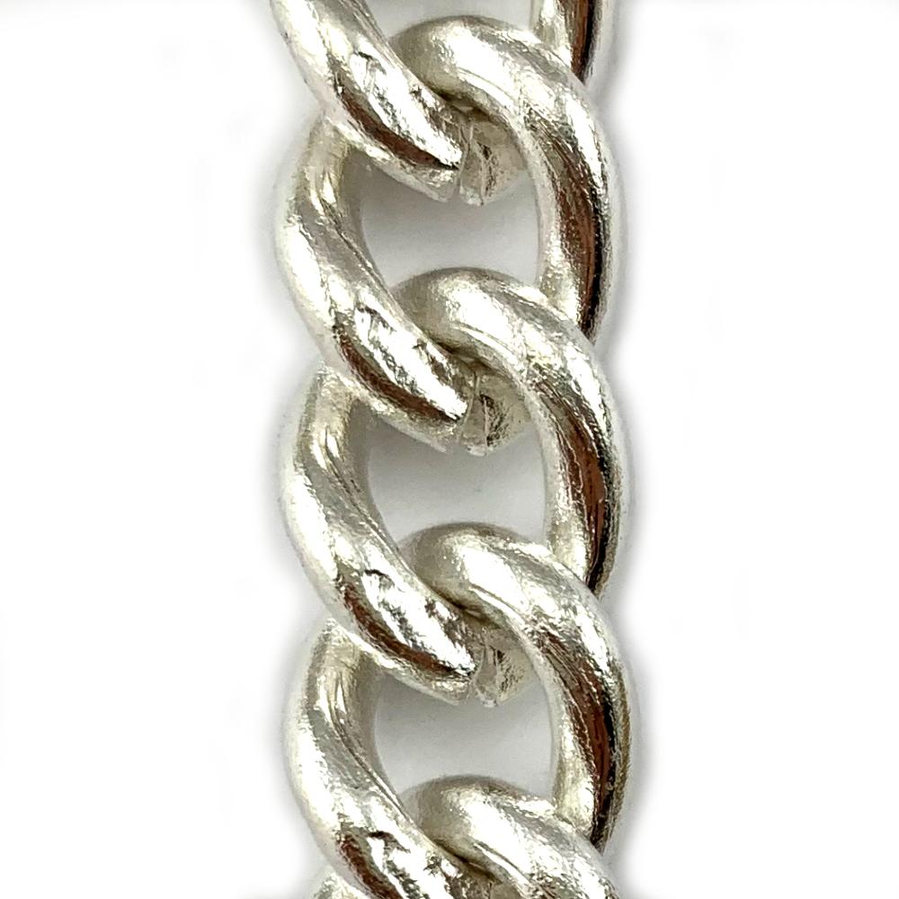 Curb Jewellery Chain in Silver Plated finish, size C300 (3.0mm), Qty 25m. Australia