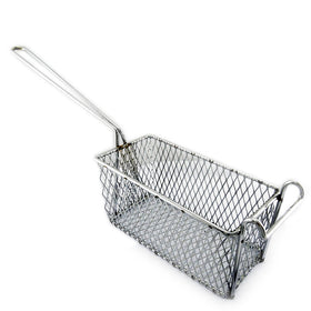 Deep Fryer Baskets. Chrome Fish and Chip Basket Rectangle Size: Large 300mm. Melbourne & Australia wide delivery.