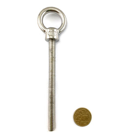 Lifting Eye Bolt - Stainless Steel - 10mm x 120mm Thread. Australia.