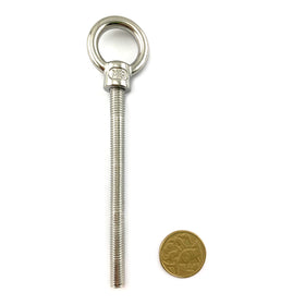 Lifting Eye Bolt - Stainless Steel - 8mm x 100mm Thread. Australia
