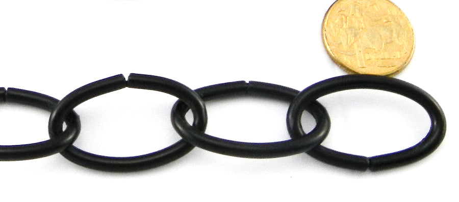 Lighting Chain in Black, size 3.8mm. Order by the metre. Melbourne and Australia wide