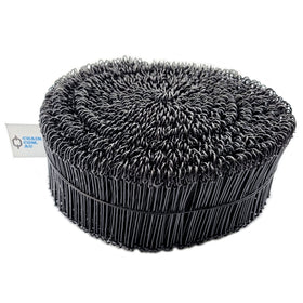 black loop ties, (also known as bag ties and rod ties) size 150mm long on a roll, qty 2,000. Australia.