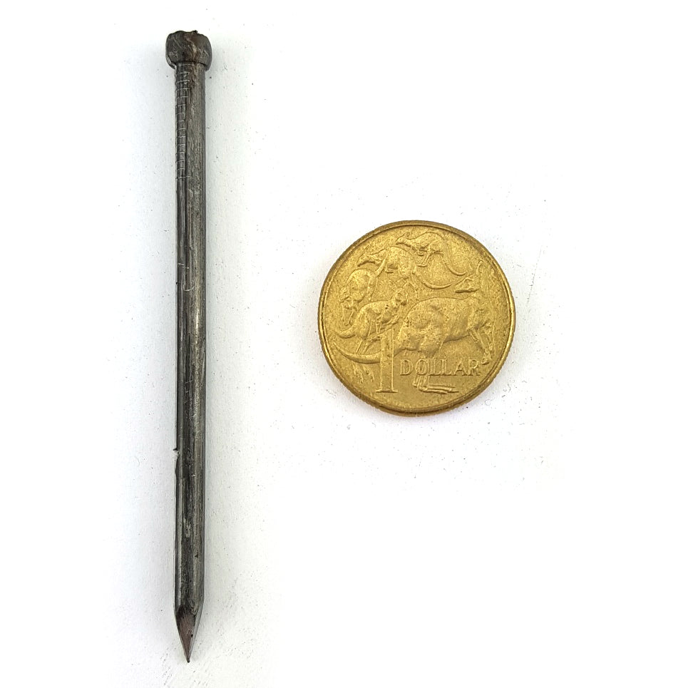 Hardware, bullet head nails, Australian made. Size: 3.75mm.