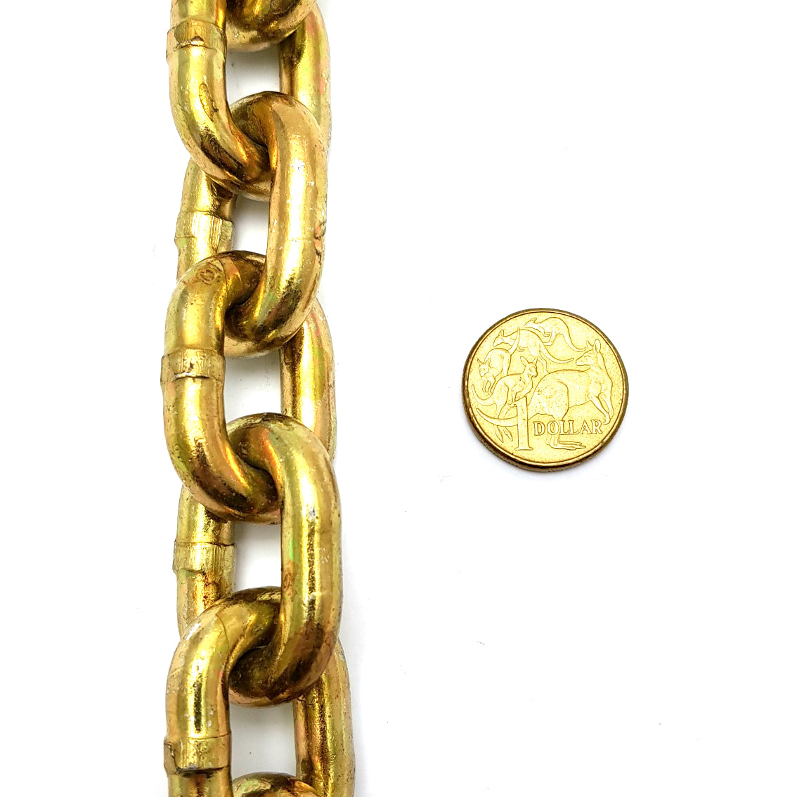 Hardened security chain, size: 8mm x 50cm long. Melbourne, Australia.