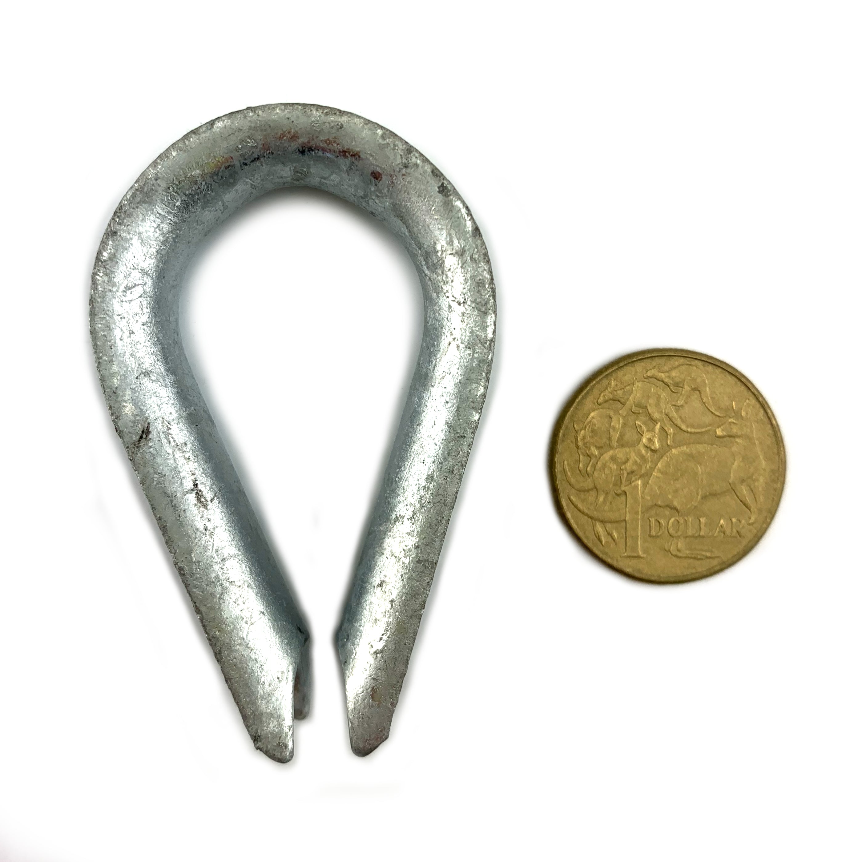 Galvanised thimble, size 10mm.