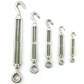 Open Body Turnbuckle - Stainless Steel - Hook and Eye Range - Melbourne Australia