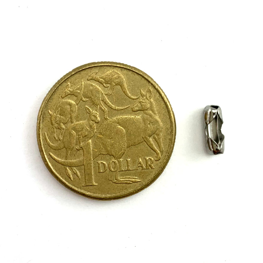 2.4mm Ball Chain Joiners in Chrome. Australia