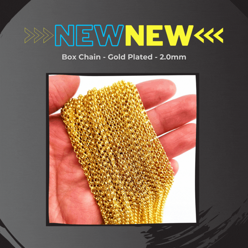 NEW! Gold Plated Box Jewellery Chain x 25m - Australia Wide Shipping ...