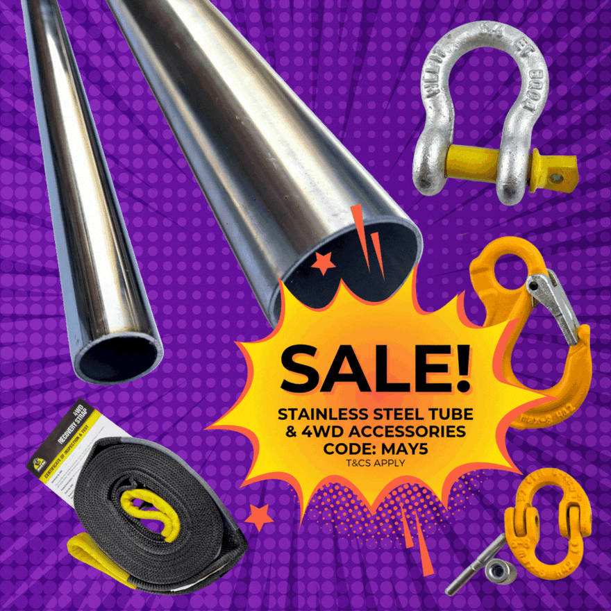 5% Off Stainless Steel Tube and 4WD Accessories