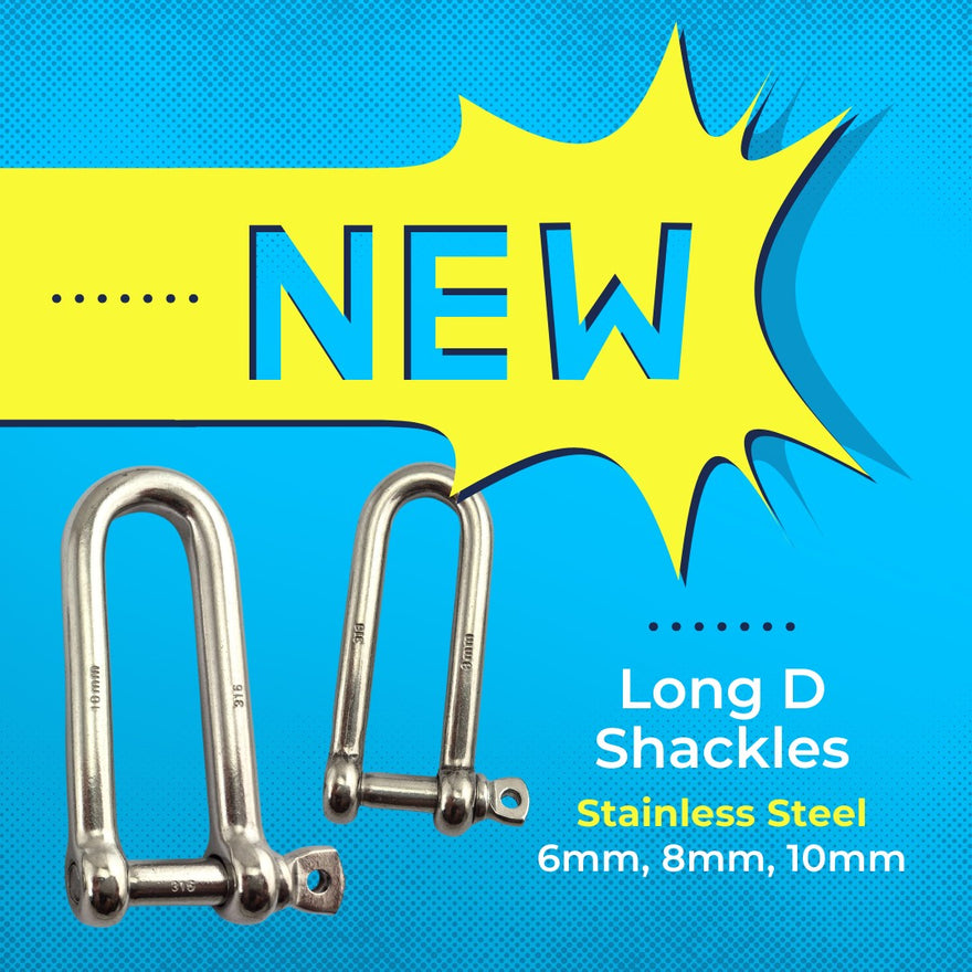 Long D Shackles Now Available. Australia wide shipping