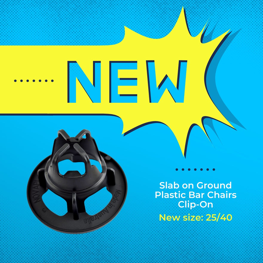 Now Available: Slab on Ground Plastic Bar Chairs Clip-On – New 25/40mm Size!