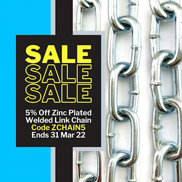 SALE! Zinc Plated Welded Link Chain