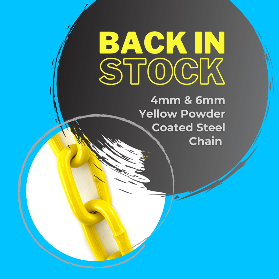 Back in Stock! Yellow Powder Coated Chain
