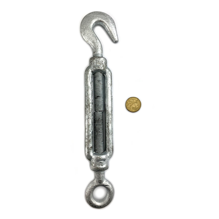 16mm Hook-Eye Galvanised Turnbuckle