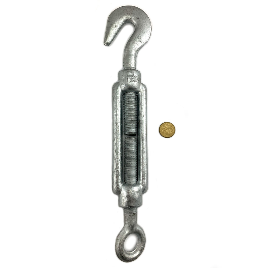 Turnbuckles - Galvanised - Hook-Eye - 20mm