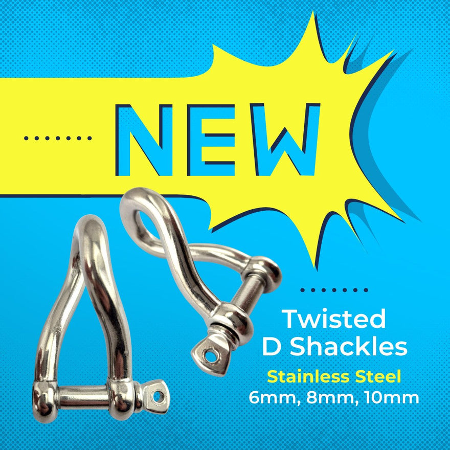 Stainless Steel Twisted D Shackles | New Product at Chain.com.au