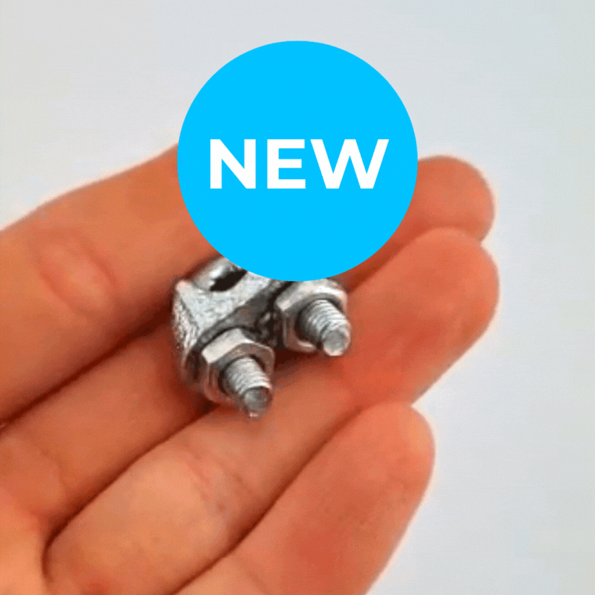 NEW! Galvanised Cable Clamp Size: 5mm