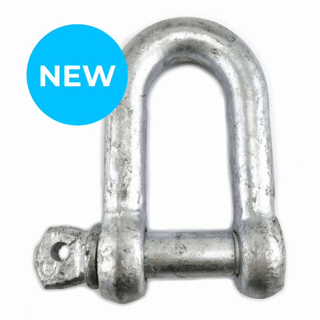 Shop new Galvanised D Shackles in various sizes