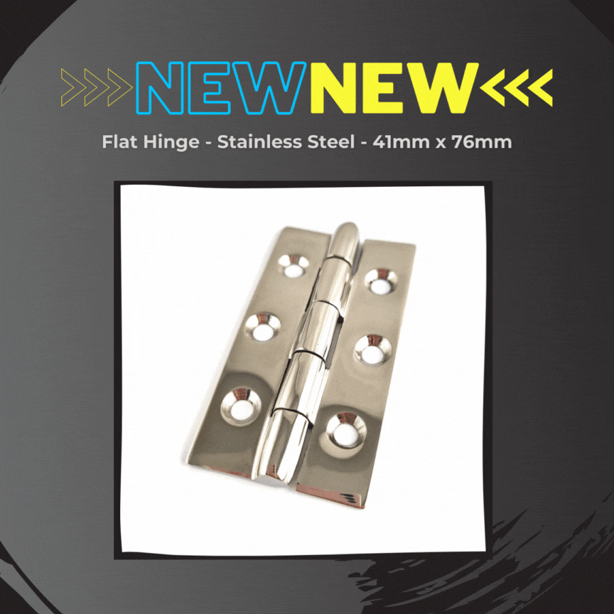 NEW! Stainless Steel Flat Hinges