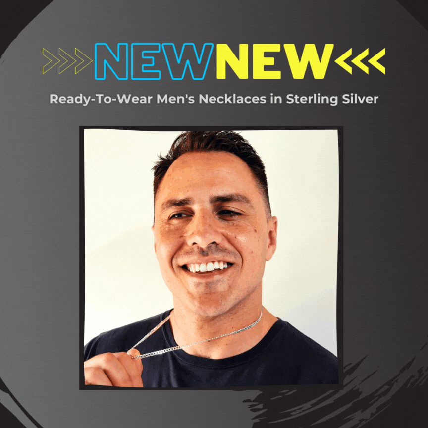 NEW! Men's Sterling Silver Necklaces - Italian Made