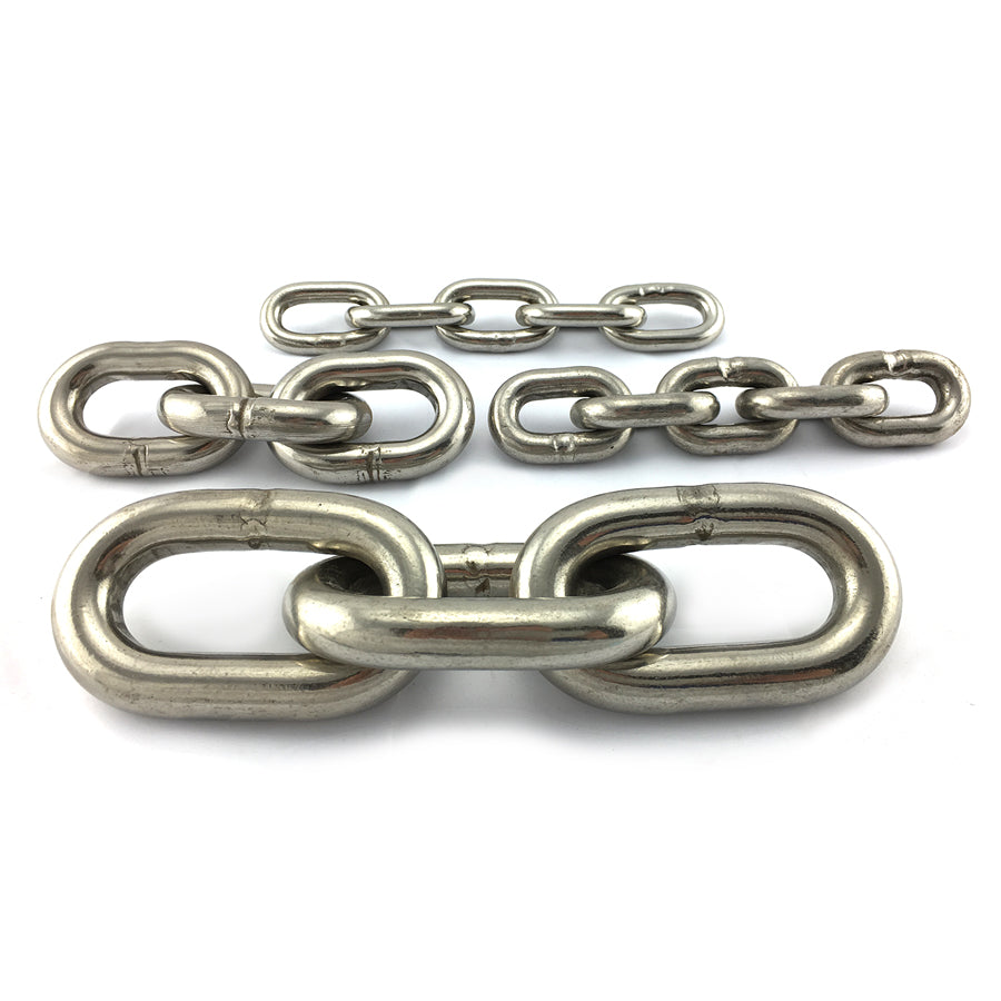 Welded Link Chain In 316 Marine Grade Stainless Steel. Australia Wide ...